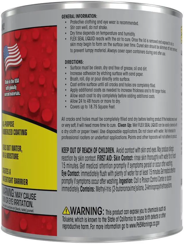 Alt view image 2 of 7 - Rubber Coating Sealant, Waterproof, Flexible, Breathable, and UV Resistant, Roof Repair, Basements, RV, Campers, Trailers, Marine, EPDM, Masonry, Clear, 16 oz