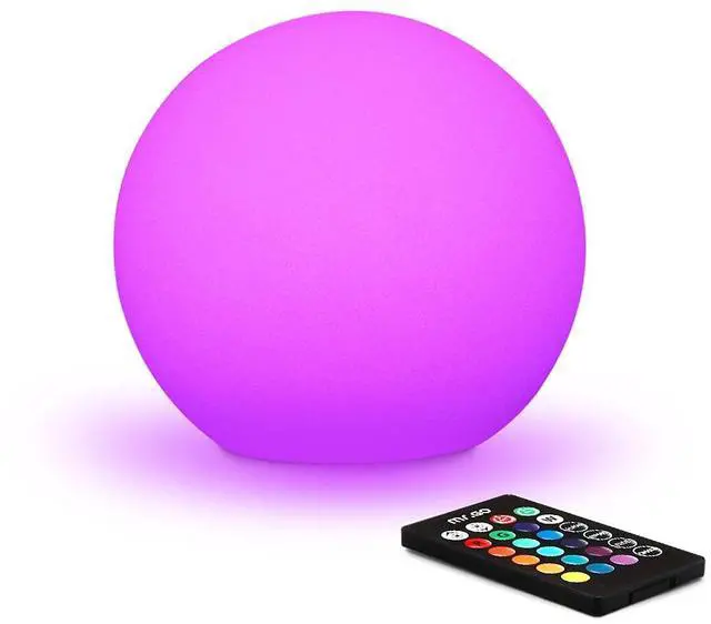 Main image of 6-inch RGB Color-Changing LED Globe Orb Light w/Remote, Mood Lamp Kids Night Light, 16 Dimmable Colors & 4 Modes, Battery & AC Adapter Power, Home Bedroom Patio Pool Decorative Lighting