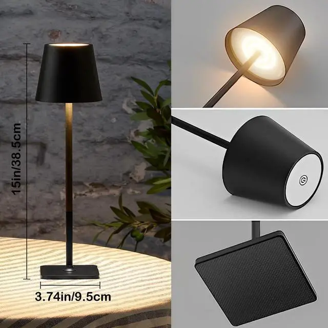 Alt view image 4 of 7 - 4 Pack Led Cordless Table Lamps-Wireless Rechargeable Lamps Bulk of 4,Waterproof Outdoor Table Lamp for Patio/Restaurant/Dinner Dining Desk Top Lights/Kitchen Countertop, Value Pack of 4,Multiple Set