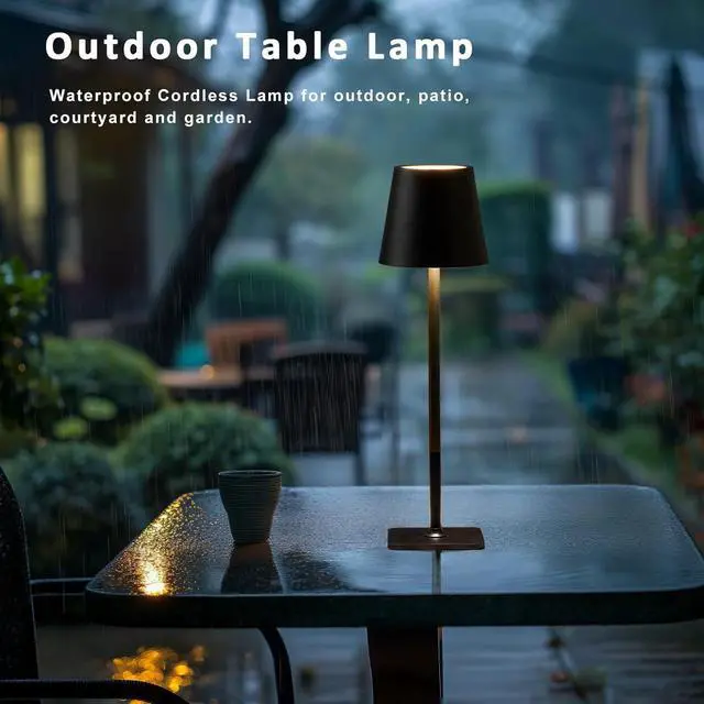 Alt view image 5 of 7 - 4 Pack Led Cordless Table Lamps-Wireless Rechargeable Lamps Bulk of 4,Waterproof Outdoor Table Lamp for Patio/Restaurant/Dinner Dining Desk Top Lights/Kitchen Countertop, Value Pack of 4,Multiple Set