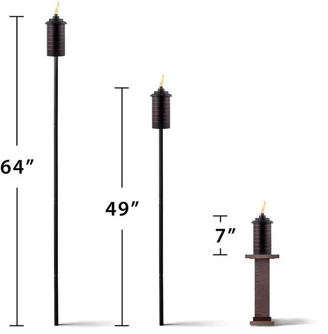 Alt view image 6 of 7 - Horizon Outdoor Torch Outdoor Lighting Weather-Resistant Décor