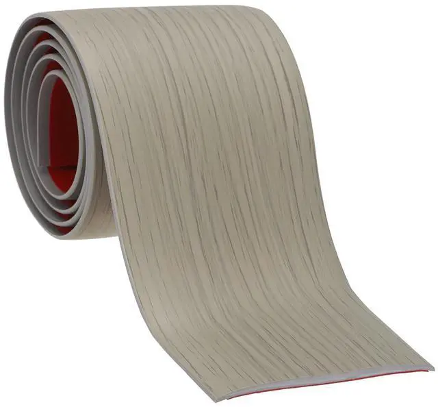 Main image of Self Adhesive Floor Transition Strip 10 ft x 3" Vinyl Flat Divider Flooring for Joining Floor Gaps Carpet Transition Floor Tiles, Gray Wood Grain