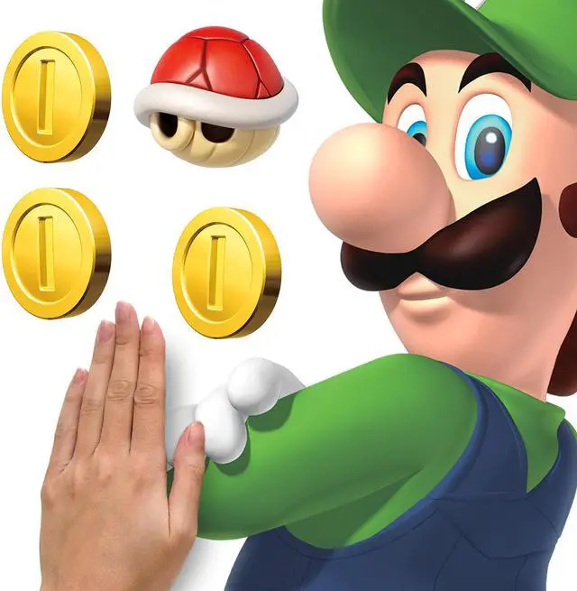 Alt view image 3 of 6 - RMK5223GM Super Mario, Luigi and Mario Peel and Stick Wall Decals