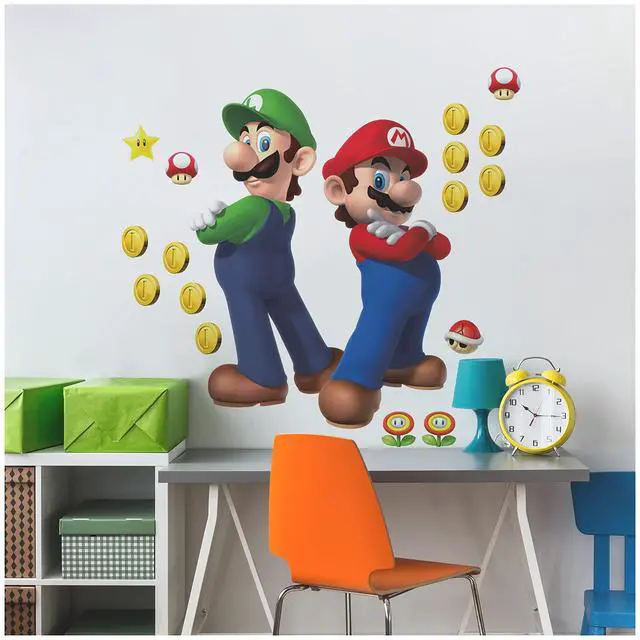 Alt view image 6 of 6 - RMK5223GM Super Mario, Luigi and Mario Peel and Stick Wall Decals