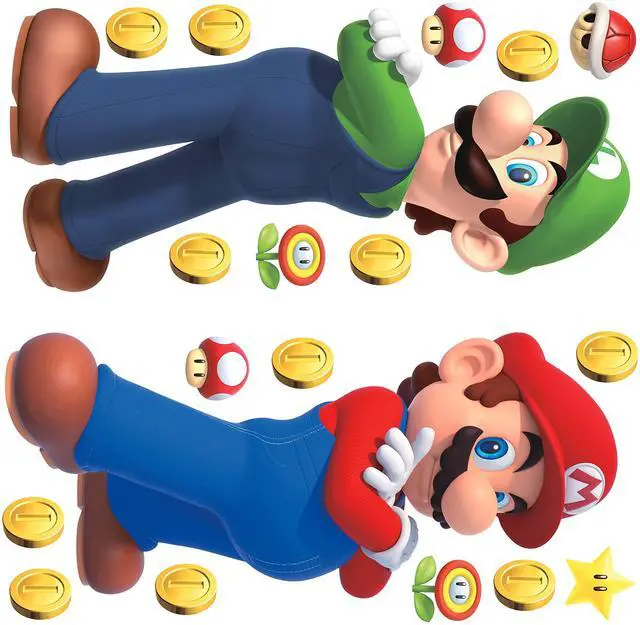 Alt view image 5 of 6 - RMK5223GM Super Mario, Luigi and Mario Peel and Stick Wall Decals