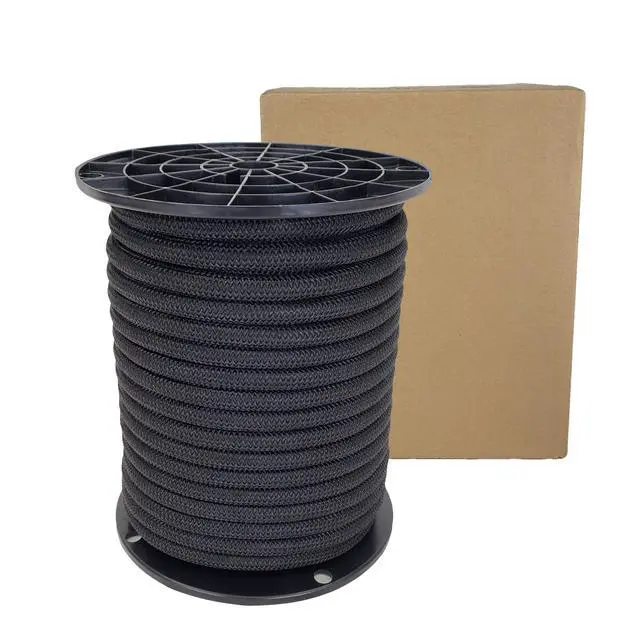 Alt view image 2 of 4 - QNR 3/8" Black Shock Cord, Marine Grade Polyester Bungee Cord, 100 ft Spool, UV Resistant Elastic Rope