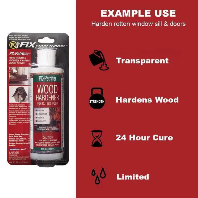 Alt view image 2 of 6 - PC-Petrifier Water-Based Wood Hardener, 16 Fl Oz (Pack of 1)
