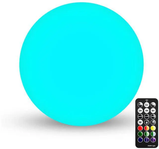 Main image of 6-inch LED Light Ball, Rechargeable Nursery Night Light, Hangable | Waterproof Floating Pool Lights, 16 RGB Color Changing & Dimming, Dual Control, Mood Lamp for Room Decor Ambience
