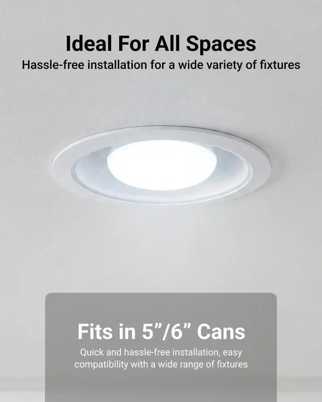 Alt view image 3 of 7 - Sunco 12 Pack BR30 LED Bulb Flood Light, E26, 16W=100W, 5000K Daylight | 1600LM, Dimmable, Indoor, Home, Bedroom, Kitchen Lighting, Recessed Can Light Bulbs, Medium Base, Recessed Flood Light Bulbs