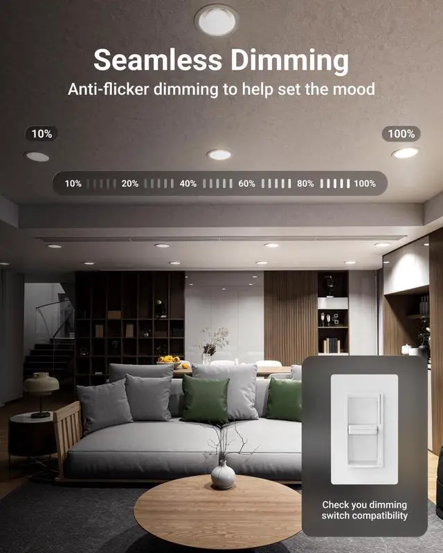 Alt view image 5 of 7 - Sunco 12 Pack BR30 LED Bulb Flood Light, E26, 16W=100W, 5000K Daylight | 1600LM, Dimmable, Indoor, Home, Bedroom, Kitchen Lighting, Recessed Can Light Bulbs, Medium Base, Recessed Flood Light Bulbs
