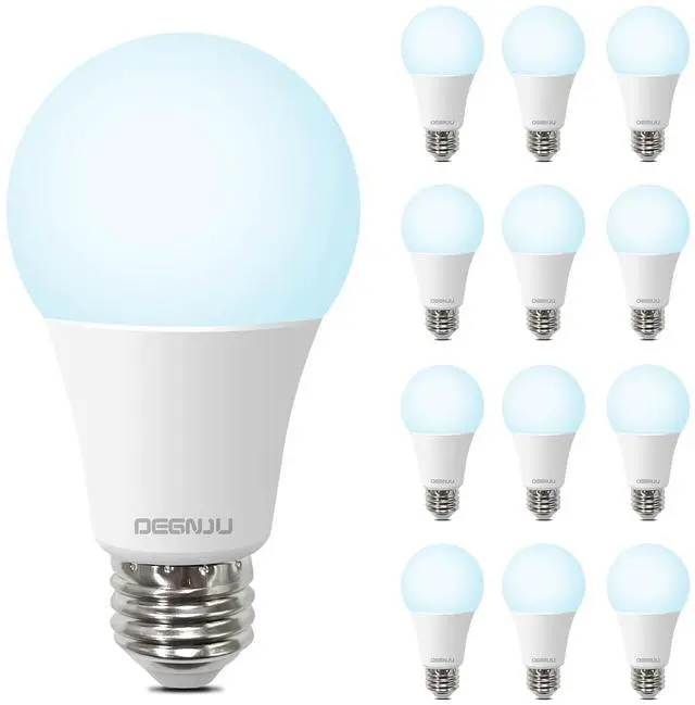 Main image of LED Light Bulbs, 100 Watt Equivalent LED Bulbs A19, 5000K Daylight Light Bulb, 1500 Lumens, E26 Standard Base, Non-Dimmable, 13W Bright White LED Bulbs for Bedroom Home Office, 12 Pack