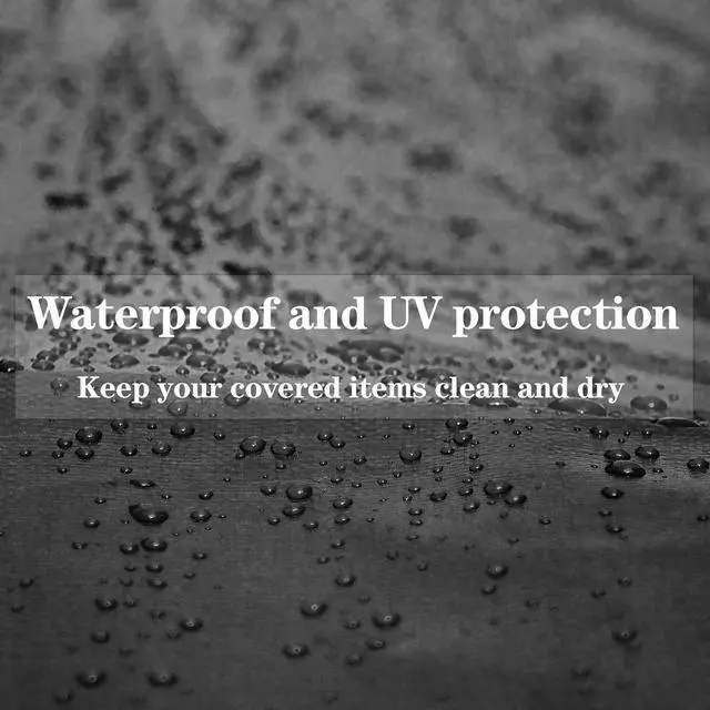Alt view image 4 of 6 - Tarp Waterproof 8x12Ft,12Mil Heavy Duty Poly Black Tarpaulin Cover | Reinforced Edges,Grommets Every 36in,Finished Size,UV Resistant,All Weather Protection,Multipurpose For Outdoor Coverage
