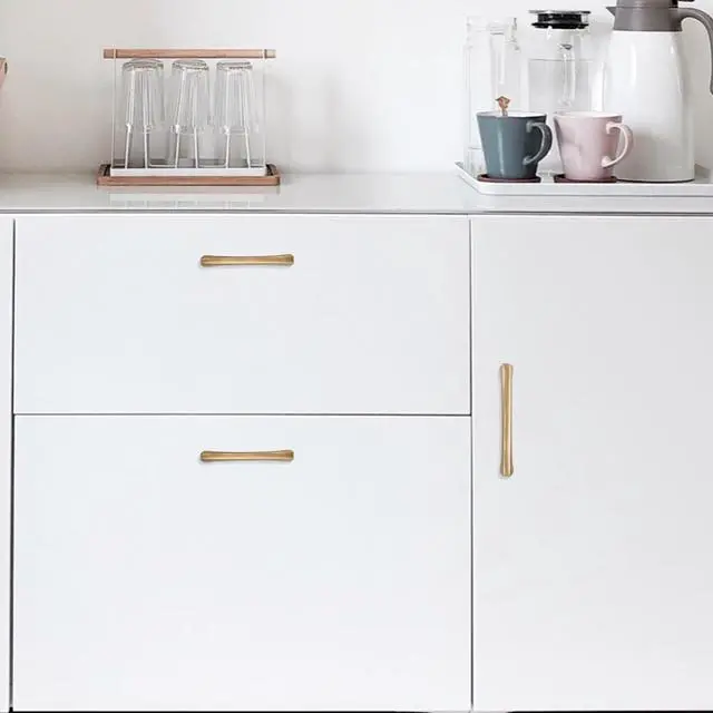 Alt view image 5 of 6 - 10 Pack 5 inch(128mm) Champagne Bronze Kitchen Cabinet Handles Cabinet Pulls Gold Drawer Pulls Kitchen Cabinet Hardware Handles Dresser Handles