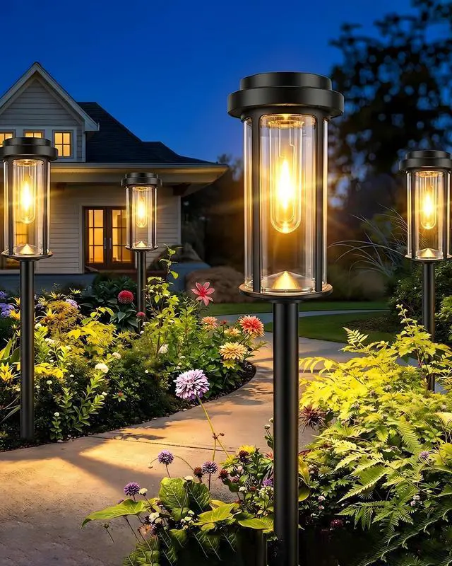 Main image of 8 Pack Solar Pathway Lights Outdoor 21" LED Solar Garden Lights | Dusk to Dawn Bright Solar Lights Outdoor Waterproof IP65 Outdoor Solar Lights for Garden Yard Path Landscape Driveway Decor