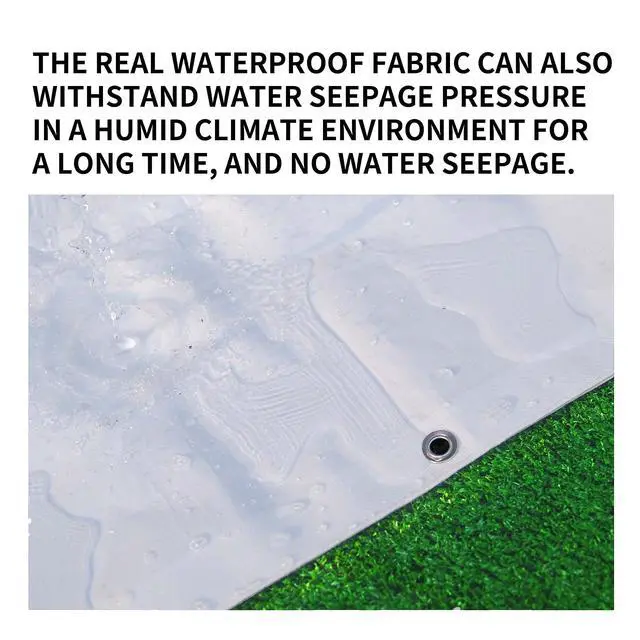 Alt view image 3 of 7 - White Tarps 4x6Ft 7.5mil Multipurpose Waterproof Poly Tarp | Medium Duty All Purpose Poly Tarps Cover Waterproof,Snow Proof UV Protection,Rip and Tear Proof,Poly Tarpaulin
