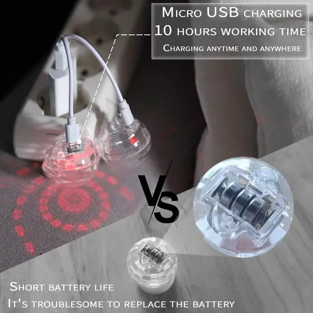 Alt view image 3 of 6 - Disco Ball Earrings 16 Light Modes Rechargeable Light up Earrings LED Earrings Ball for Women Disco Party Dance Accessories
