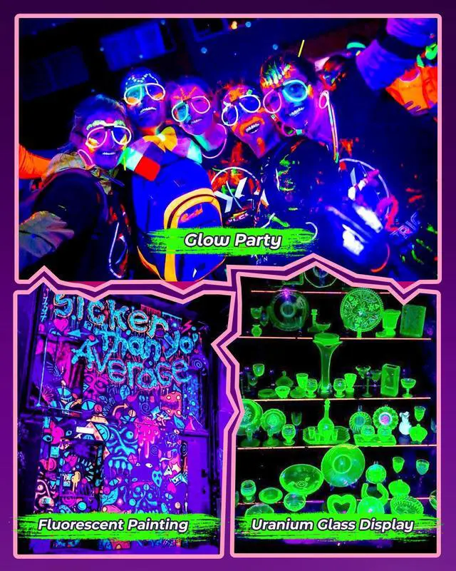 Alt view image 3 of 7 - 2 Pack 50W LED Black Light, Waterproof Blacklight for Glow Party, Halloween | for Neon Parties, Fluorescent Poster Tapestry, Birthday, Classroom, Bedroom, with Switch&Plug, Outdoor, IP66