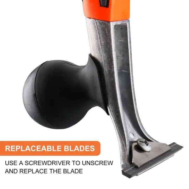 Alt view image 3 of 6 - Premium Ergonomic 2.5-Inch Carbide Paint Scraper Tool for Coating Removal | Heavy-Duty Scraper with a 2-1/2-Inch Tungsten Carbide Blade and Two-Handed Grip for Removing Coatings and Residue