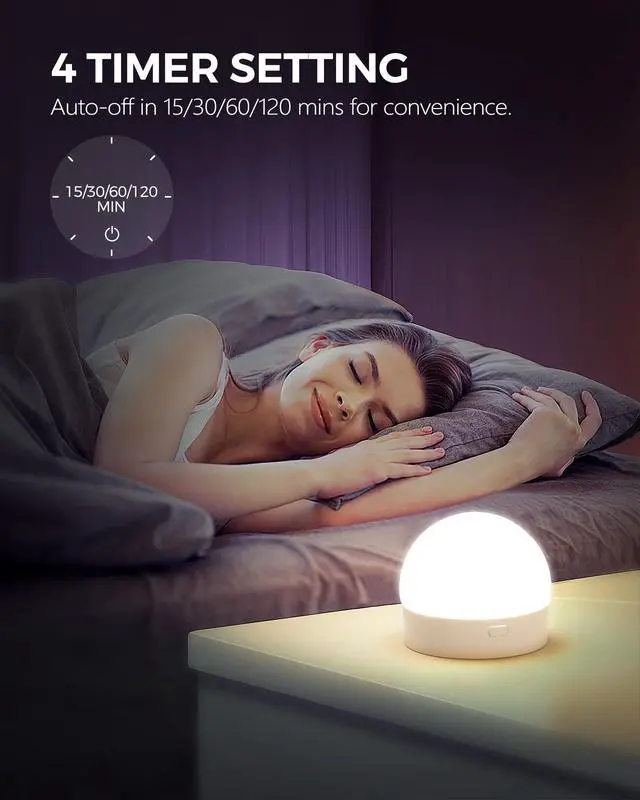 Alt view image 6 of 7 - Rechargeable Light Bulbs with Remote Control 2 Packs, Battery Operated Light Bulbs with Timer & 3 Color Temperature, Detachable Wireless LED Bulb for Lamp, E26 Base, Non-Hardwired, W01YBP206