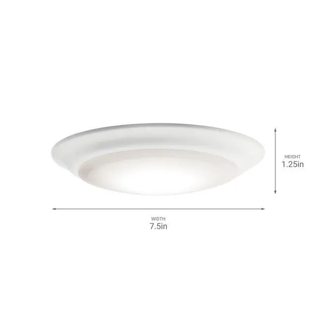 Alt view image 2 of 7 - Gen 1 LED Downlight, Flush Mount, White, 2700K, 43846WHLED27 | 7.5 Ceiling Flush Mount Wet Rated Interior Dimmable Light for Living Room, Kitchen, Bathroom and Bedroom, (7.5 x 1.5)