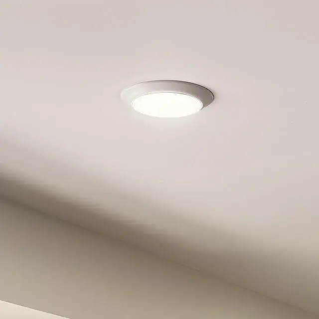 Alt view image 4 of 7 - Gen 1 LED Downlight, Flush Mount, White, 2700K, 43846WHLED27 | 7.5 Ceiling Flush Mount Wet Rated Interior Dimmable Light for Living Room, Kitchen, Bathroom and Bedroom, (7.5 x 1.5)