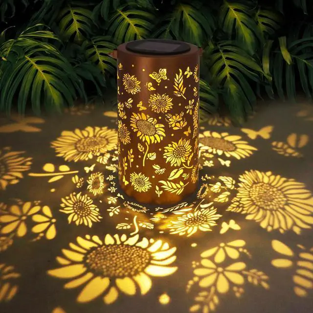 Main image of Sunflower Solar Lanterns Outdoor Waterproof Hanging Lights | Sunflower Gifts for Women Mom Grandma, Metal Solar Decorative Lanterns for Yard Patio Porch Balcony Garden Decor