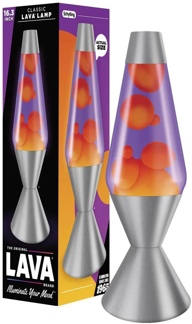 Main image of The Original Lava® Lamp - Large 52oz 16.3" - Vivid Twilight - Classic Liquid Motion Lamp - Orange Lava and Purple Liquid - Item #5119 (Amazon Exclusive)