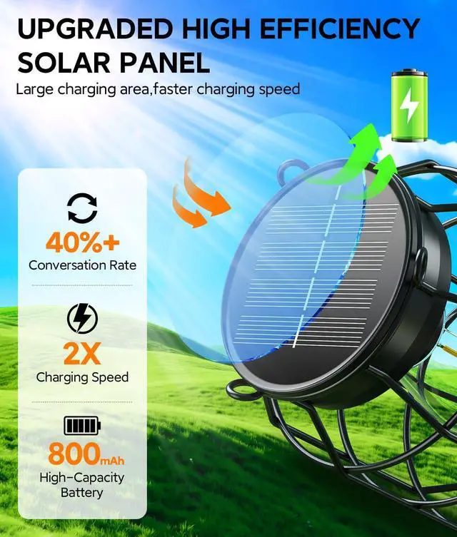 Alt view image 3 of 7 - Solar Lanterns Outdoor Waterproof, Upgraded Metal Hanging Solar Lights Outdoor Decorative, Brighter Outdoor Hanging Lantern for Yard Patio Pathway Porch Garden Decor, Gift for Women Mom 2 Pack