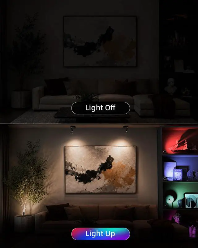 Alt view image 5 of 7 - RGB Indoor Spotlights, Accent Lights, Plant Uplights | 5000mAh Rechargeable, Color Changing, DIY Mode, Wireless, Magnetic, Remote, Diammble, Arts, Pictures, Displays