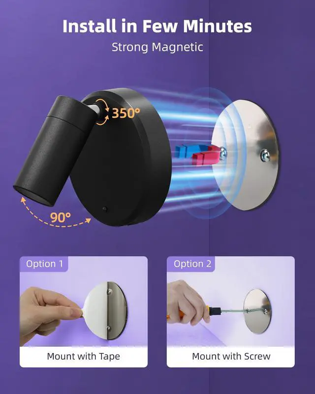 Alt view image 6 of 7 - RGB Indoor Spotlights, Accent Lights, Plant Uplights | 5000mAh Rechargeable, Color Changing, DIY Mode, Wireless, Magnetic, Remote, Diammble, Arts, Pictures, Displays