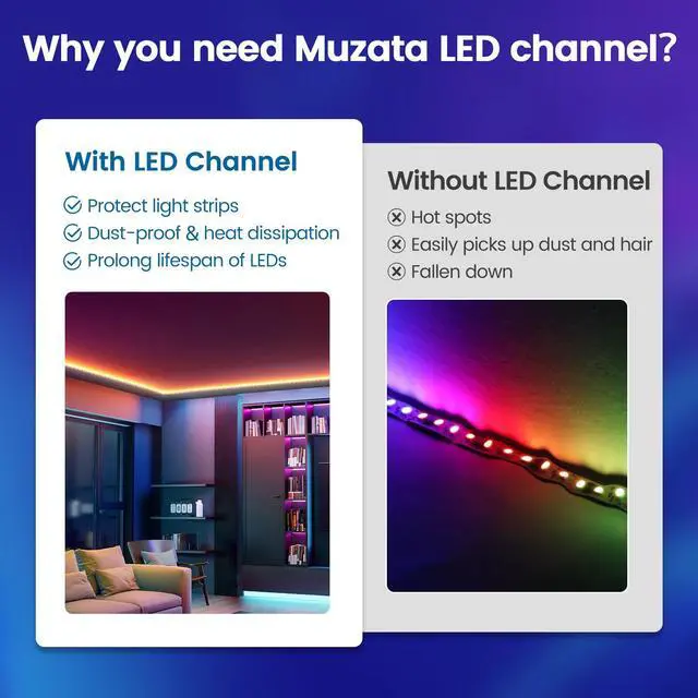 Alt view image 3 of 7 - 10Pack 3.3FT Silver V-Shape Corner LED Channel Milky Cover V1SW WW | Silver LED Channel, Milky Diffuser Cover, 16x16mm V Shape, Corner Lighting, Fits 10mm LED Strips