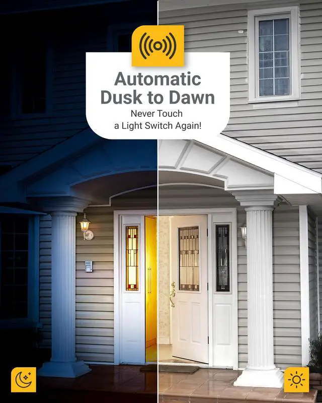 Alt view image 2 of 7 - Sunco B11 Candelabra LED Bulb, Dusk to Dawn, E12, 5W=40W, 2700K | 500LM, Soft White, Small Base, Photocell Sensor, Edison Filament, for Porch Lighting, Outdoor (40W Equivalent)