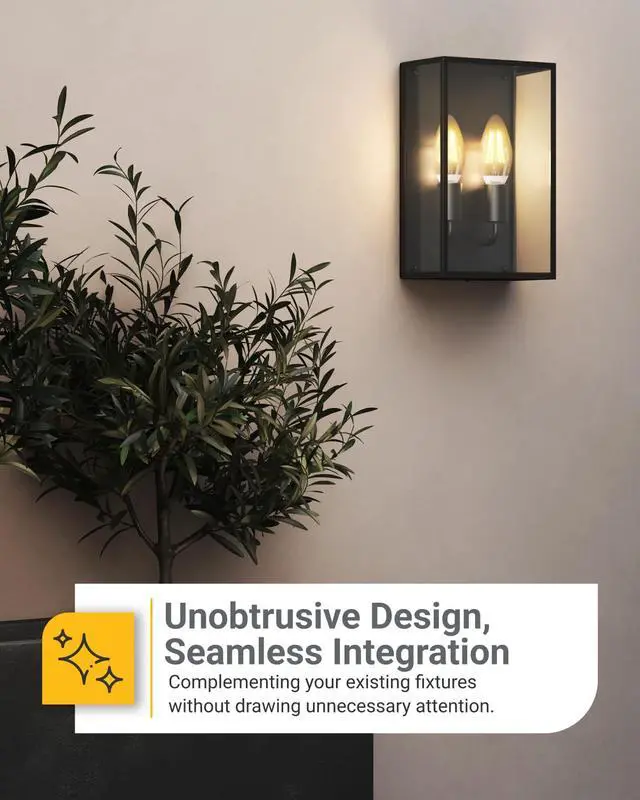 Alt view image 7 of 7 - Sunco B11 Candelabra LED Bulb, Dusk to Dawn, E12, 5W=40W, 2700K | 500LM, Soft White, Small Base, Photocell Sensor, Edison Filament, for Porch Lighting, Outdoor (40W Equivalent)