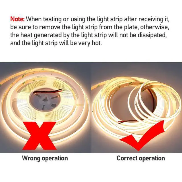 Alt view image 5 of 7 - 32.8ft/10M 24V COB LED Strip Warm White 3000K 3840LEDs CRI 93+ 6800lm | Uniform Glow IP20 Not Waterproof Flexible LED Tape Lights for DIY Cabinet Bedroom Home Decor(Power Supply not Included)