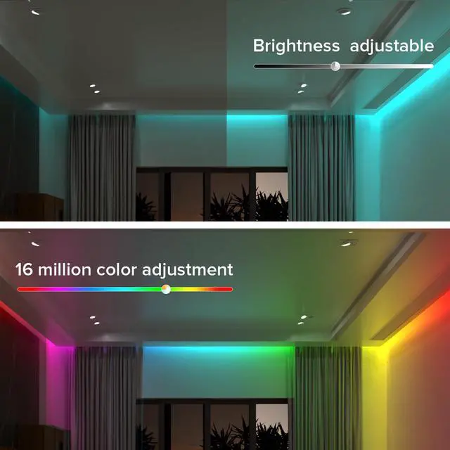 Alt view image 6 of 7 - 16.4FT WS2814 Smart IC RGBW 3000K DC24V COB LED Strip Light | UL Listed 784LEDs/m High Density Color Chasing Uniform Light 10mm Width for Home Party DIY Lighting(No Adapter or Controller)