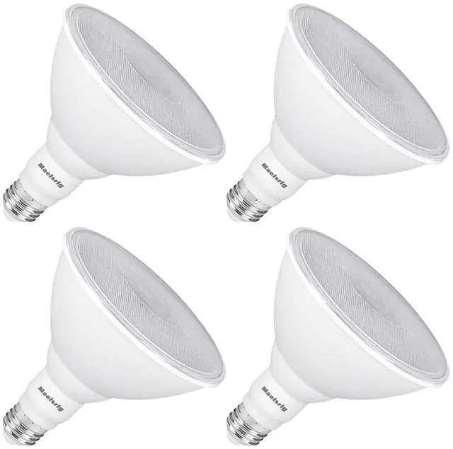 Main image of PAR38 LED Flood Light Bulbs Outdoor, 18W (120W Equivalent), Daylight 5000K, Dimmable Weatherproof LED Outdoor Flood Lights with E26 Base, 1800LM, 4 Pack
