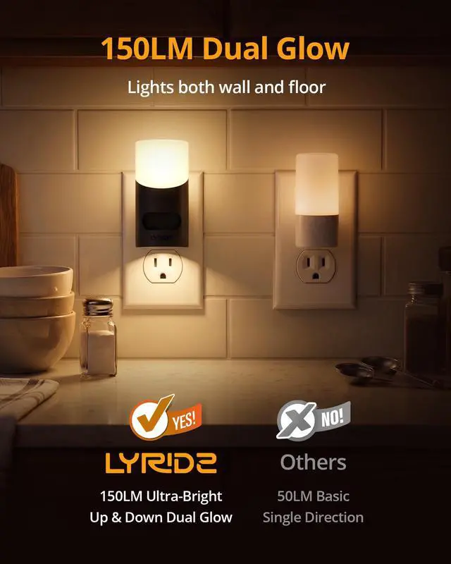 Alt view image 4 of 7 - LED Night Lights Plug into Wall with Motion Sensor, 1-150LM Dimmable Plug-in Nightlight Indoor for Bedroom, Bathroom, Hallway, Stairs, Pet House, Toilet, 2 Pack