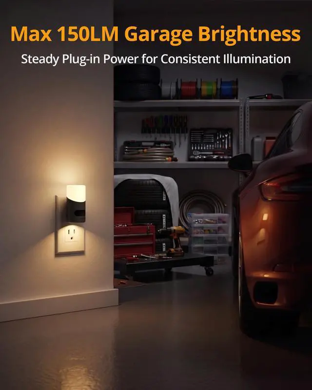 Alt view image 7 of 7 - LED Night Lights Plug into Wall with Motion Sensor, 1-150LM Dimmable Plug-in Nightlight Indoor for Bedroom, Bathroom, Hallway, Stairs, Pet House, Toilet, 2 Pack