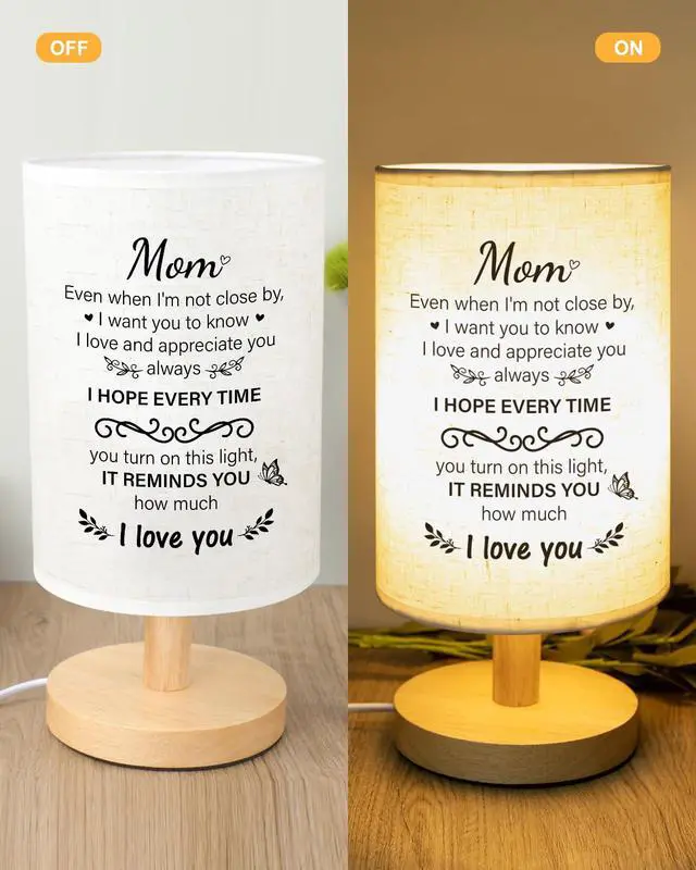 Alt view image 2 of 7 - Gifts for Mom from Daughter Son, Table Lamp for Mom Birthday Gifts | Birthday Gifts for Mom from Daughter Son, Christmas Mothers Day Gifts for Mom Gifts, Mother Lamp Decor for Bedroom Decor