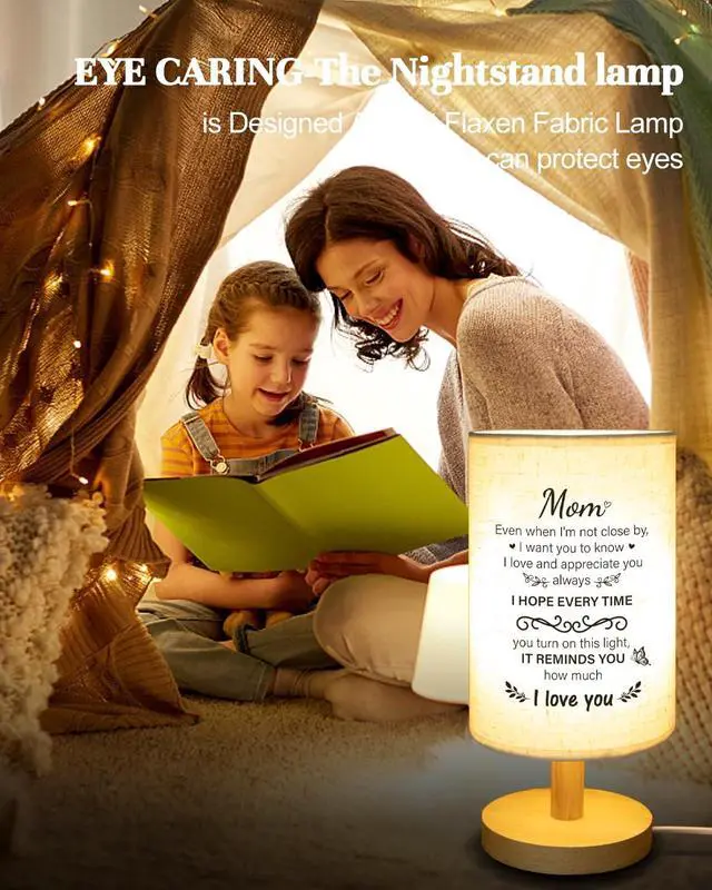 Alt view image 3 of 7 - Gifts for Mom from Daughter Son, Table Lamp for Mom Birthday Gifts | Birthday Gifts for Mom from Daughter Son, Christmas Mothers Day Gifts for Mom Gifts, Mother Lamp Decor for Bedroom Decor