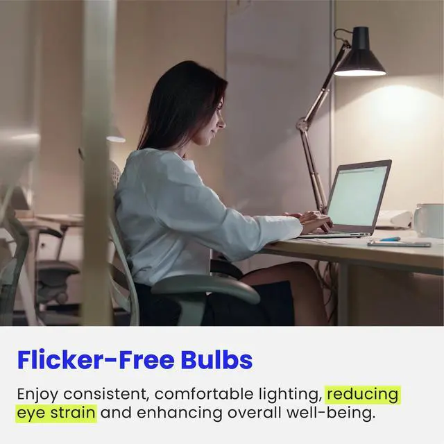 Alt view image 6 of 7 - A19 LED Light Bulb, 60W Equivalent, E26 Medium Base, 800 Lumen, 3500K Neutral White Light, Indoor/Outdoor General-Purpose Light Bulbs, 11,000-Hour, A800/835/10KLED/10, 10 Pack