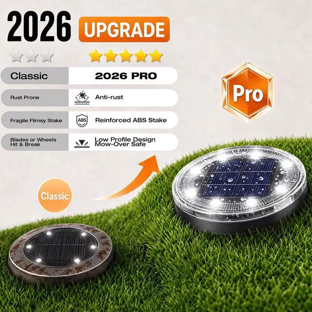 Alt view image 2 of 7 - Mini Solar Ground Lights, 24 Pack 2.2 Inch Flat Solar Lights Outdoor Waterproof, MowOver Safe, Upgraded LED Landscape Lighting for Outside Garden Lawn Pathway Patio Yard Driveway,Cold White