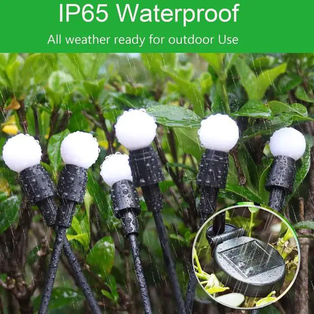 Alt view image 2 of 7 - 6 Pack Solar Garden Lights Outdoor Waterproof Firefly Lights Warm White | 2 Lighting Mode, Auto On/Off, Sway with Wind, Waterproof Solar lights Outdoor for Garden Yard Pathway Landscape Decorations