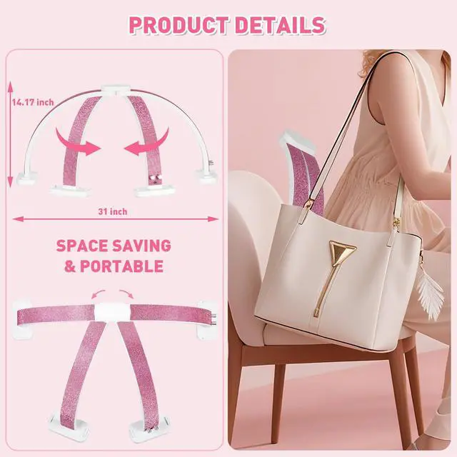 Alt view image 7 of 7 - Super Large 31in Half Moon Light for Nail Desk, Crystal Diamond White | Foldable Arch Light Nail Tech Lamp With Phone Stand, LED Table Lamp for Manicure, Handicraft, Art, Eyelash Extension
