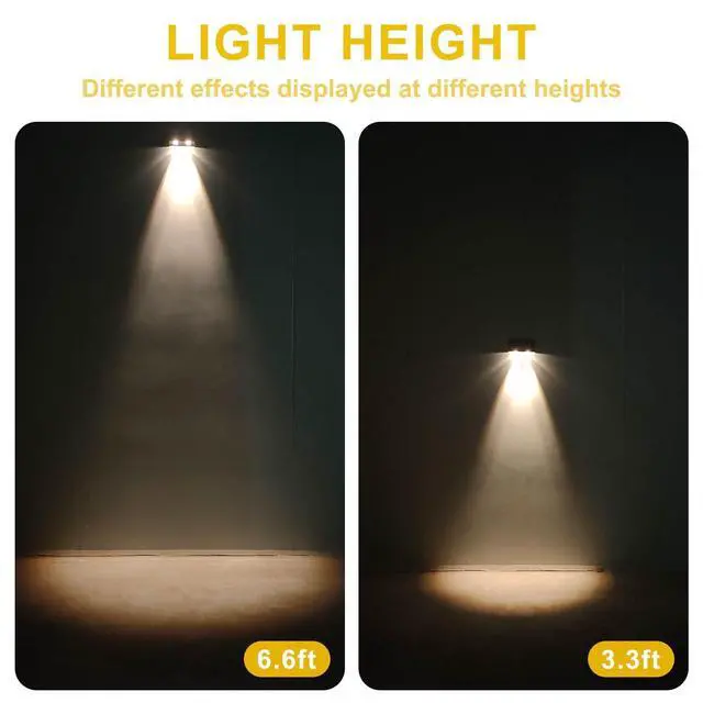 Alt view image 5 of 7 - Solar Lights Outdoor for Wall, Mailbox, Address, Sign, House Number, Fence | 3000K Warm White Lighting Downlights Outdoor Waterproof LED Dusk to Dawn Small Convex Lens Solar Powered 2 Pack