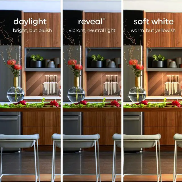 Alt view image 3 of 3 - Reveal HD+ LED Light Bulbs, 60 Watt, A19 Bulbs (4 Pack)