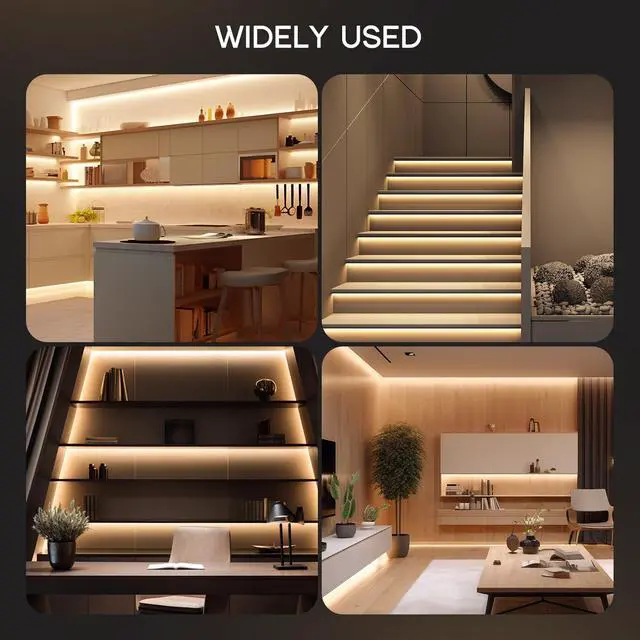 Alt view image 6 of 7 - LED Strip Lights Warm White 3000K,9.8ft 110-120V Neon Rope Lights,Flexible Silicone Outdoor Waterproof Neon Strip Lights for Bedroom,Mirror,Kitchen Cabinet, Living Room,Halloween Decor
