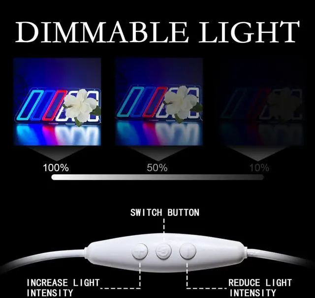 Alt view image 3 of 7 - Car Neon Sign for Wall Decor Dimmable Led Neon Light Up Sign for GarageBedroomPlayroomCar Repair Shop Christmas and Birthday Gifts