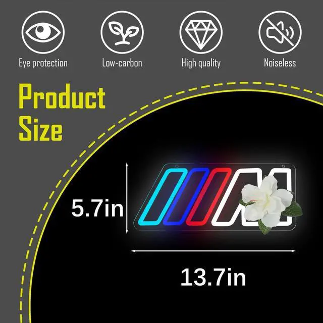 Alt view image 4 of 7 - Car Neon Sign for Wall Decor Dimmable Led Neon Light Up Sign for GarageBedroomPlayroomCar Repair Shop Christmas and Birthday Gifts
