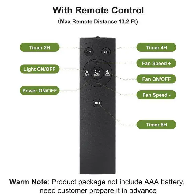 Alt view image 6 of 7 - 18" Solar Ceiling Fan Light with Battery for Gazebo Patio | Remote Control, Rechargeable, 3 Fan Speeds & 3 Colors Light, for Patio, Canopy Tent, Chicken Coop & Greenhouse
